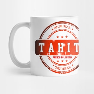 TAHITI  Island Logo Stamp Mug